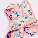 [Saturday Silks] Delta Gamma Skinny Scarf - The Pink Pineapple 850