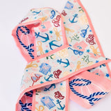[Saturday Silks] Delta Gamma Skinny Scarf - The Pink Pineapple 850