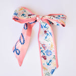 [Saturday Silks] Delta Gamma Skinny Scarf - The Pink Pineapple 850