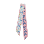 [Saturday Silks] Delta Gamma Skinny Scarf - The Pink Pineapple 850