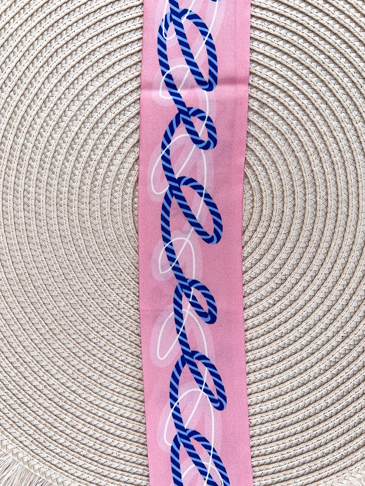 [Saturday Silks] Delta Gamma Skinny Scarf - The Pink Pineapple 850