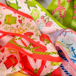 [Saturday Silks] Delta Zeta Skinny Scarf - The Pink Pineapple 850