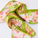 [Saturday Silks] Delta Zeta Skinny Scarf - The Pink Pineapple 850