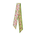 [Saturday Silks] Delta Zeta Skinny Scarf - The Pink Pineapple 850