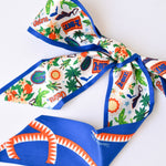 [Saturday Silks] Florida Gameday Skinny Scarf - The Pink Pineapple 850