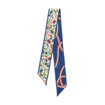 [Saturday Silks] Florida Gameday Skinny Scarf - The Pink Pineapple 850