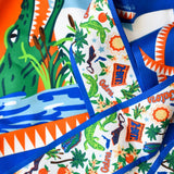 [Saturday Silks] Florida Gameday Skinny Scarf - The Pink Pineapple 850