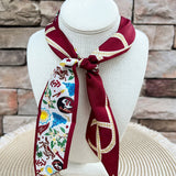 [Saturday Silks] Florida State Gameday Skinny Scarf - The Pink Pineapple 850
