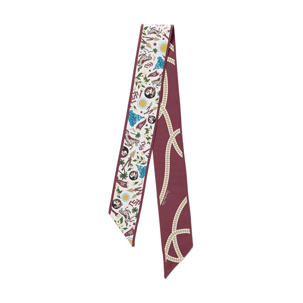 [Saturday Silks] Florida State Gameday Skinny Scarf - PREORDER - The Pink Pineapple 850