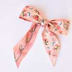 [Saturday Silks] Gamma Phi Beta Skinny Scarf - The Pink Pineapple 850