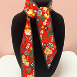 [Saturday Silks] Georgia Gameday Skinny Scarf - The Pink Pineapple 850