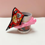 [Saturday Silks] Georgia Gameday Skinny Scarf - The Pink Pineapple 850