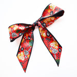 [Saturday Silks] Georgia Gameday Skinny Scarf - The Pink Pineapple 850