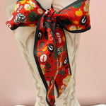 [Saturday Silks] Georgia Gameday Skinny Scarf - The Pink Pineapple 850