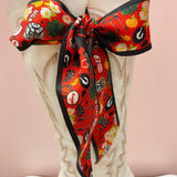 [Saturday Silks] Georgia Gameday Skinny Scarf - The Pink Pineapple 850