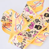 [Saturday Silks] Kappa Alpha Theta Skinny Scarf - The Pink Pineapple 850