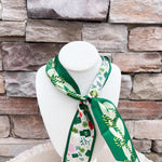 [Saturday Silks] Kappa Delta Skinny Scarf - The Pink Pineapple 850