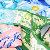 [Saturday Silks] Kappa Delta Skinny Scarf - The Pink Pineapple 850