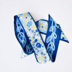 [Saturday Silks] Kappa Kappa Gamma Skinny Scarf - The Pink Pineapple 850