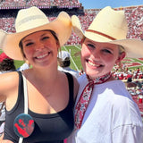 [Saturday Silks] Oklahoma Gameday Skinny Scarf - The Pink Pineapple 850