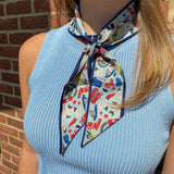 [Saturday Silks] Ole Miss Gameday Skinny Scarf - The Pink Pineapple 850