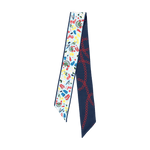 [Saturday Silks] Ole Miss Gameday Skinny Scarf - The Pink Pineapple 850