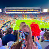 [Saturday Silks] Ole Miss Gameday Skinny Scarf - The Pink Pineapple 850