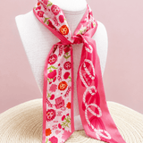 [Saturday Silks] Phi Mu Skinny Scarf - The Pink Pineapple 850