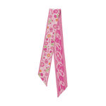 [Saturday Silks] Phi Mu Skinny Scarf - The Pink Pineapple 850