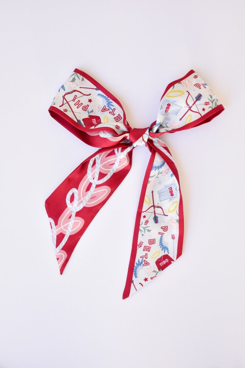 [Saturday Silks] Pi Beta Phi Skinny Scarf - The Pink Pineapple 850