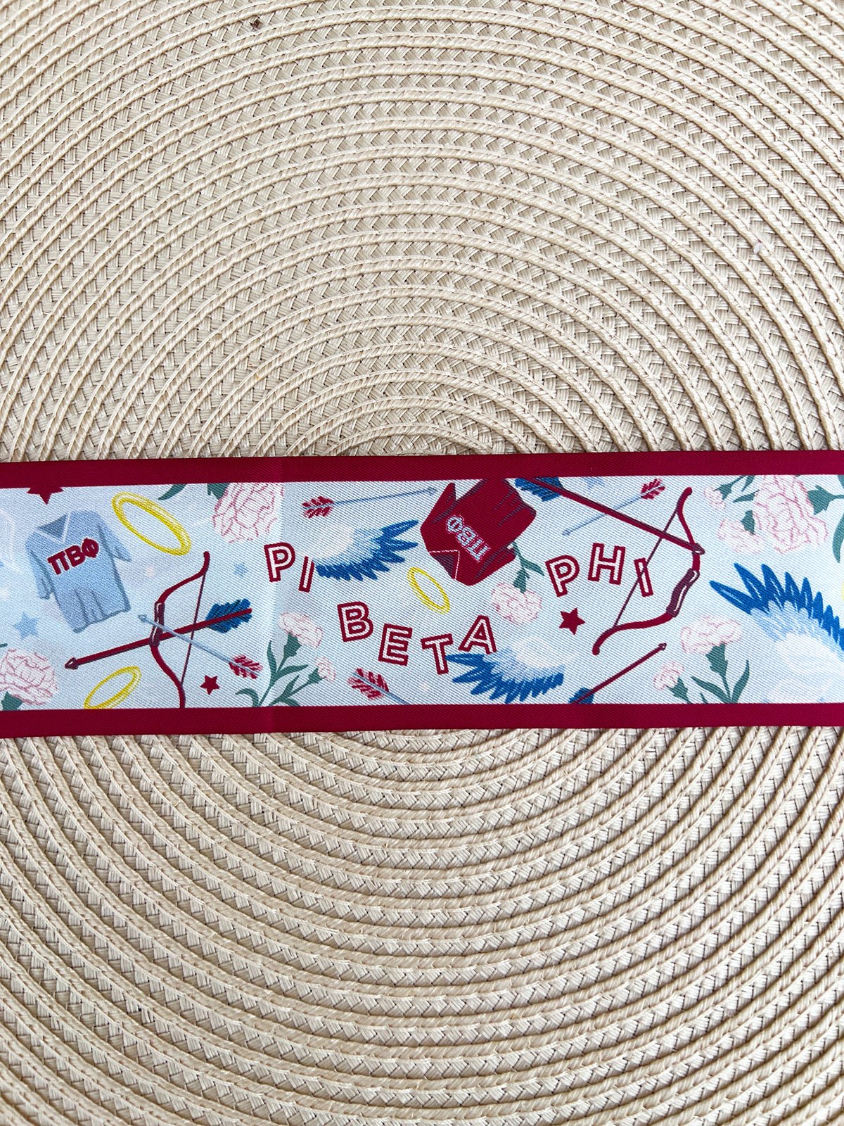 [Saturday Silks] Pi Beta Phi Skinny Scarf - The Pink Pineapple 850