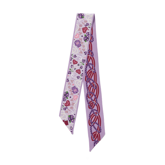 [Saturday Silks] Sigma Kappa Skinny Scarf - The Pink Pineapple 850