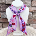 [Saturday Silks] Sigma Kappa Skinny Scarf - The Pink Pineapple 850