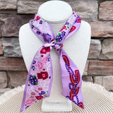 [Saturday Silks] Sigma Kappa Skinny Scarf - The Pink Pineapple 850