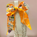 [Saturday Silks] Tennessee Gameday Skinny Scarf - The Pink Pineapple 850