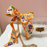 [Saturday Silks] Tennessee Gameday Skinny Scarf - The Pink Pineapple 850