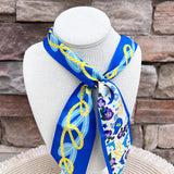 [Saturday Silks] Tri Delta Skinny Scarf - The Pink Pineapple 850