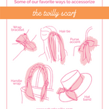 [Saturday Silks] Tri Sigma Skinny Scarf - The Pink Pineapple 850