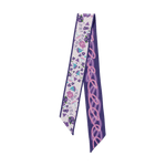 [Saturday Silks] Tri Sigma Skinny Scarf - The Pink Pineapple 850