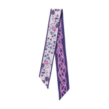[Saturday Silks] Tri Sigma Skinny Scarf - The Pink Pineapple 850