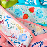 [Saturday Silks] Zeta Tau Alpha Skinny Scarf - The Pink Pineapple 850