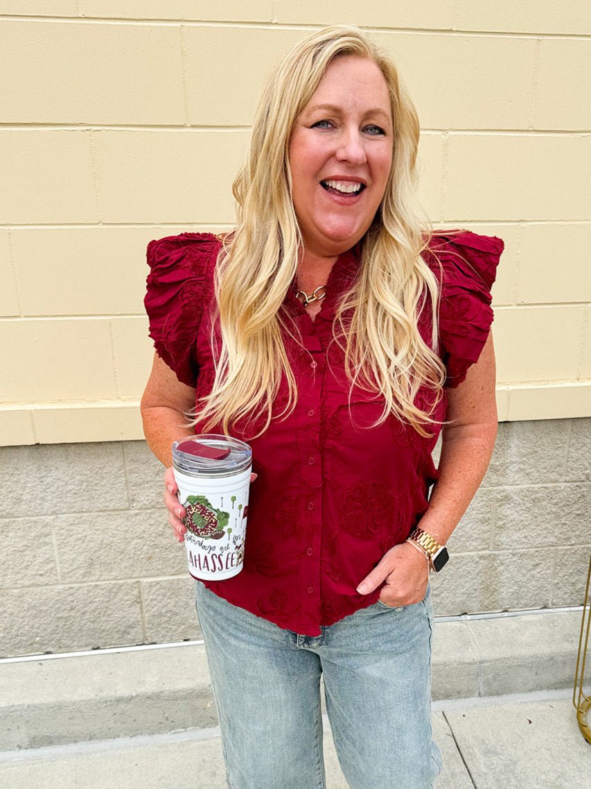 Saturdays in Tallahassee Party Cup 24oz - The Pink Pineapple 850