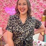 Savannah Chic Satin Pajama Top - The Pink Pineapple 850