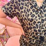 Savannah Chic Satin Pajama Top - The Pink Pineapple 850