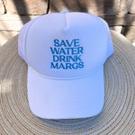 Save Water Drink Margs Embroidered Trucker Cap - The Pink Pineapple 850