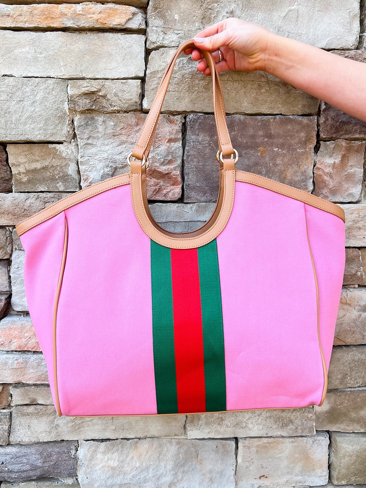 Scala Racer Stripe Tote – Pink - The Pink Pineapple 850