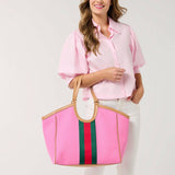 Scala Racer Stripe Tote – Pink - The Pink Pineapple 850