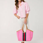 Scala Racer Stripe Tote – Pink - The Pink Pineapple 850