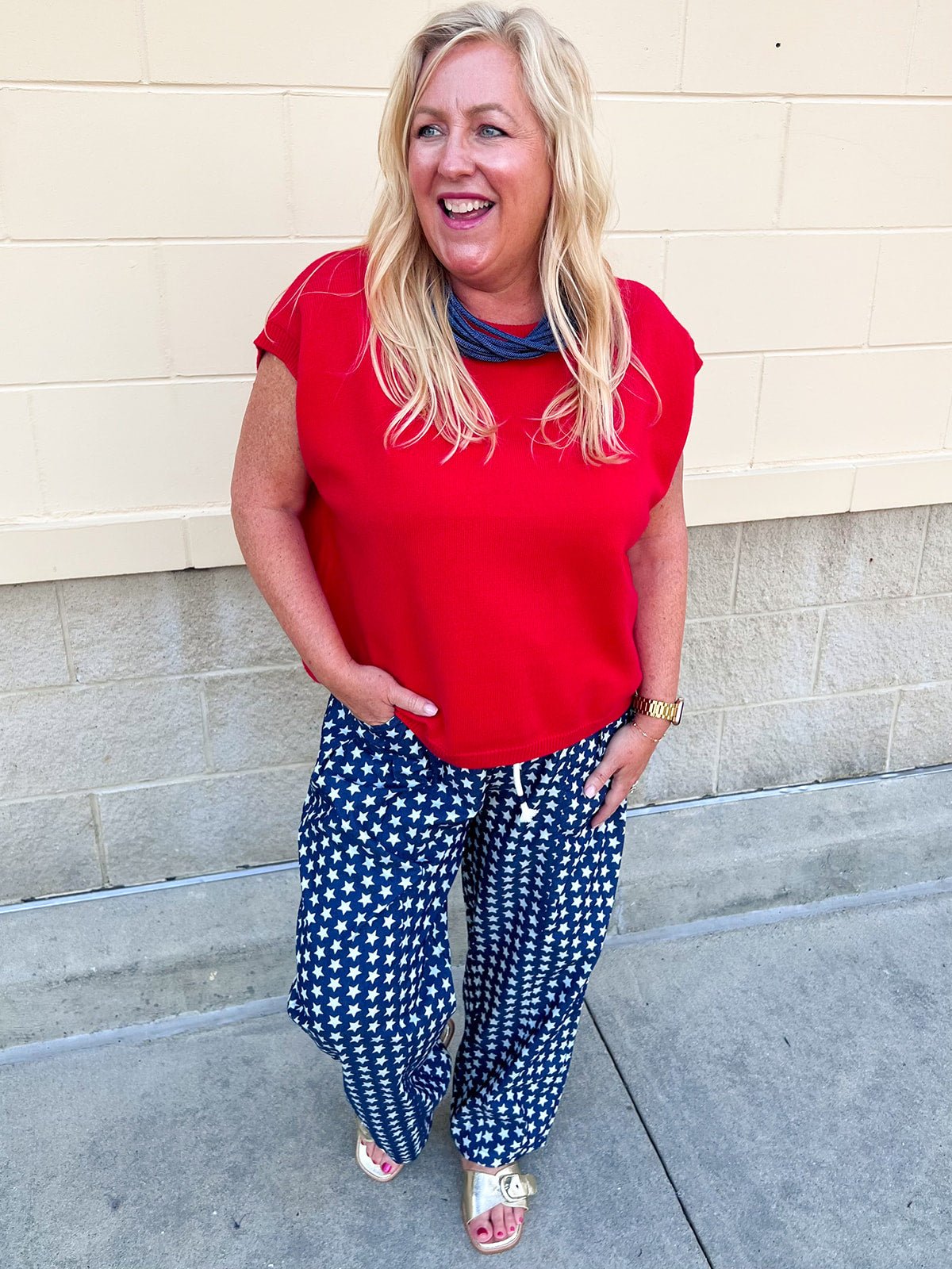 Scarlet Daydream Drop Shoulder Sweater in Red - The Pink Pineapple 850