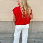 Scarlet Daydream Drop Shoulder Sweater in Red - The Pink Pineapple 850